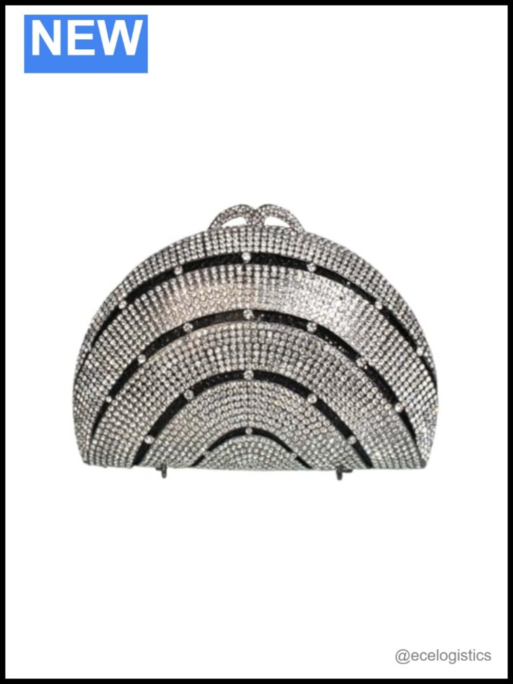 Crystal Rhinestone Clutch Evening Bag with Detachable Chain Wedding Party